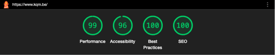KQM Google Lighthouse Score
